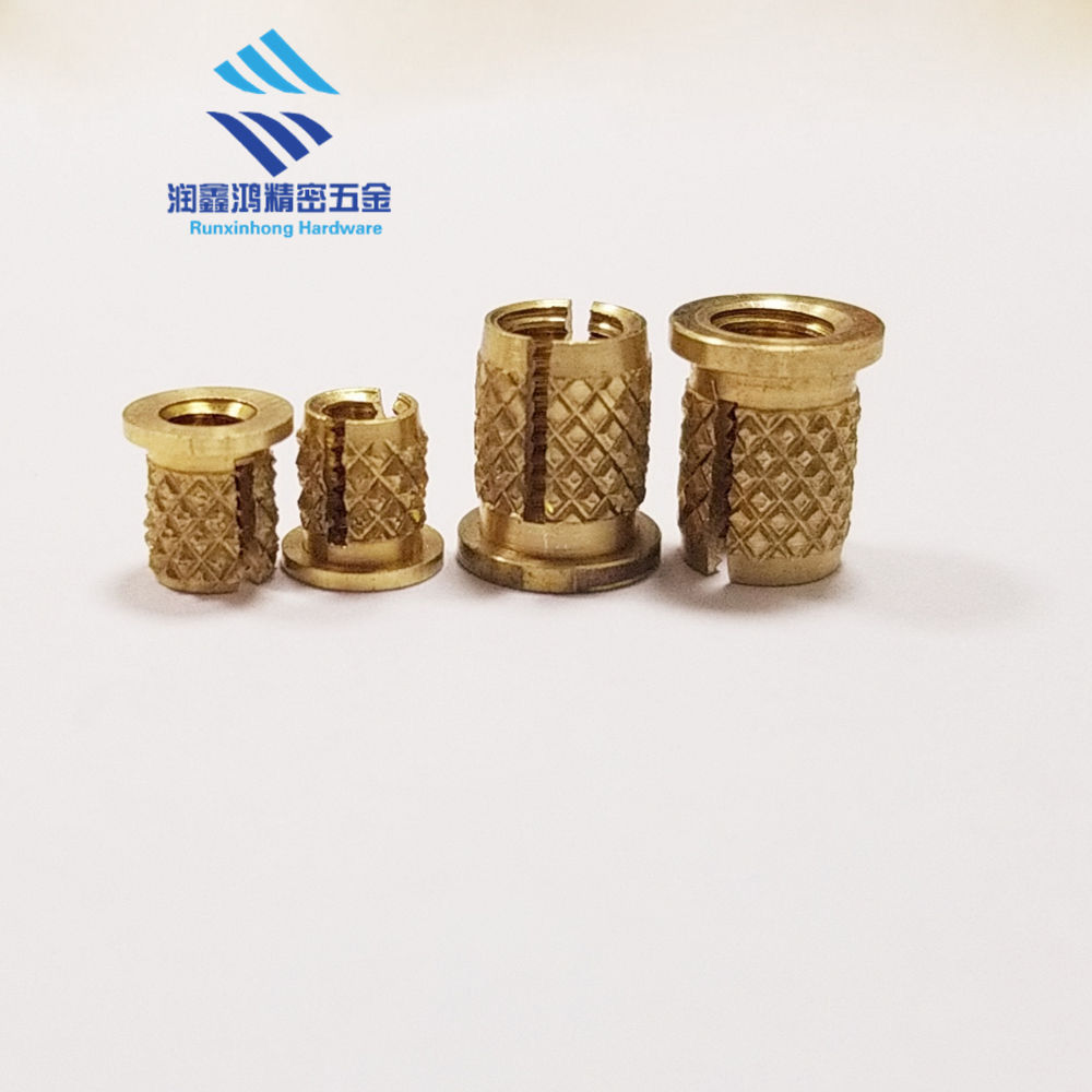 滚花开槽铜螺母PFLB-632-1 挤压 热压螺母 塑胶嵌件