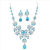 Fashionable set for bride, decorations, necklace and earrings, accessory, wedding accessories