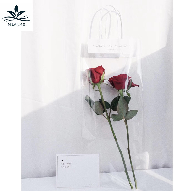 Internet celebridad transparente bolso ins flores individuales bolsa de embalaje ramo transparente PVC bolso multi-regalo bolsa image 4