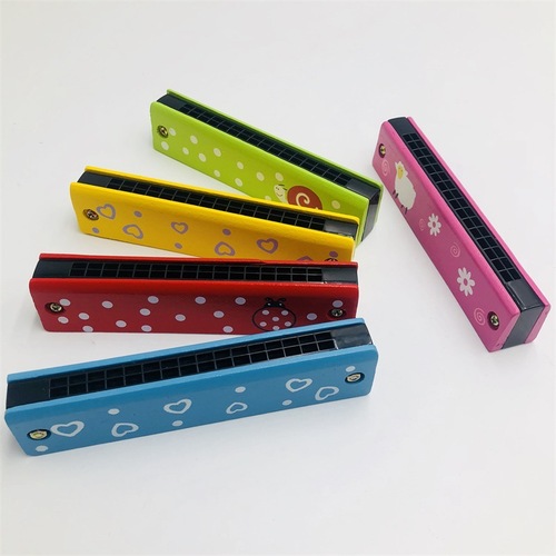 Children's harmonica beginner wooden 16-hole wind instrument kindergarten primary school student music toy mini harmonica