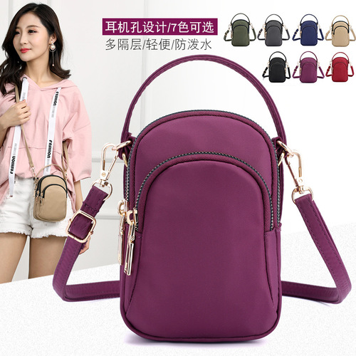 Fashionable lightweight crossbody backpack trendy women's handbag waterproof nylon bag large capacity versatile shoulder bag