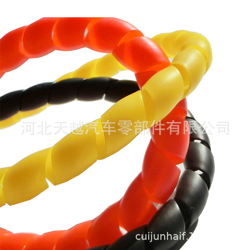 供应彩色pp水管保护套 小规格电线电缆线束缠绕管 平面弧面缠绕管