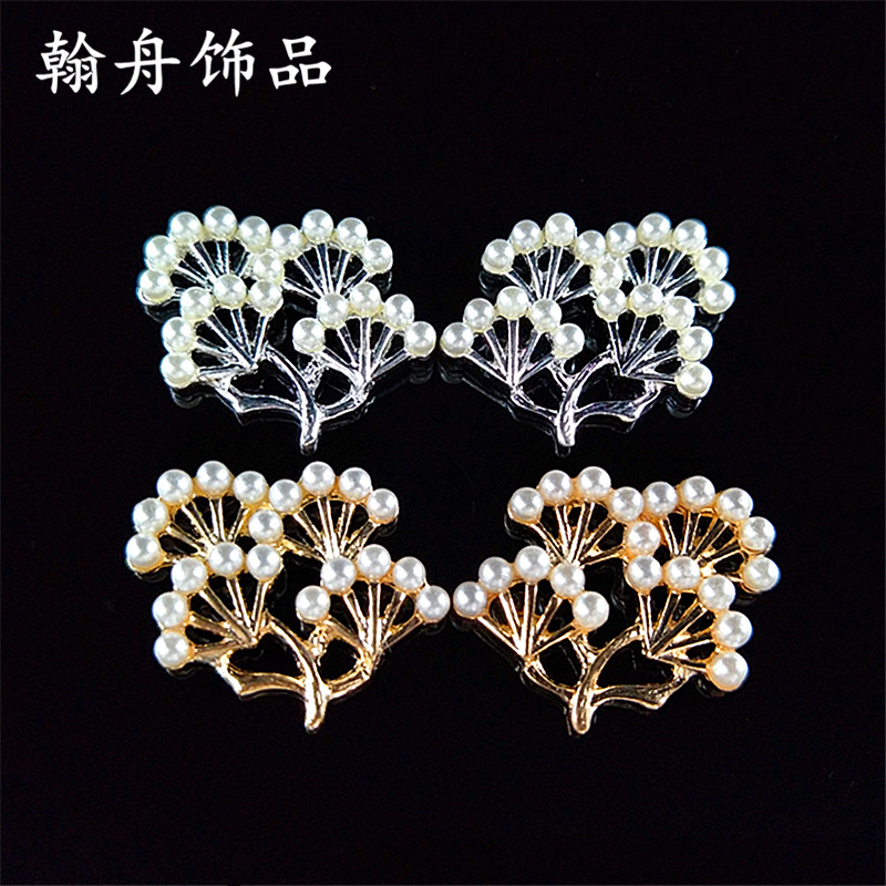 Metal deciduous accessories pearl