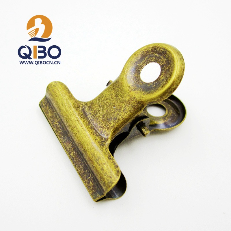 Directo de fábrica 3CM Candy Pink file titular de boleto de cabeza redonda snack sellado color papelería titular de boleto de metal