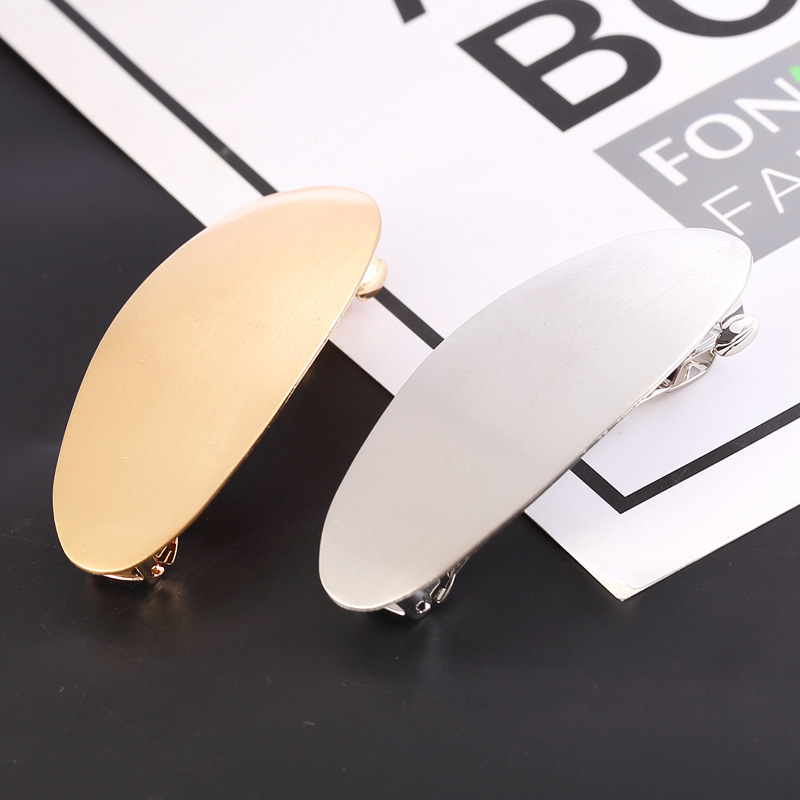 New European and American cross-border large smooth wide oval brushed hair clip Amazon AliExpress wish selling hair clip wholesale
