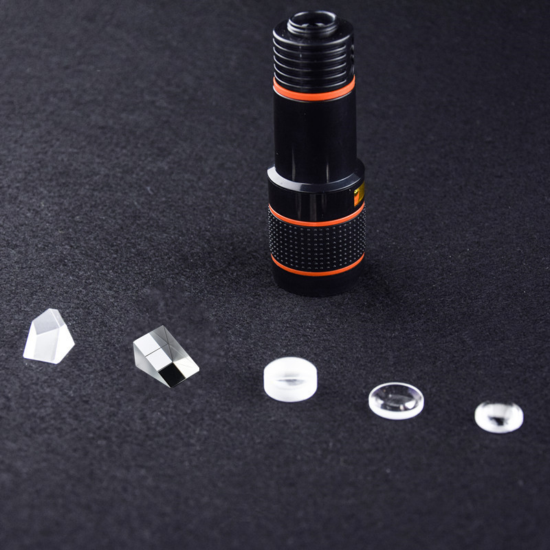 12倍手机望远镜整套光学镜头玻璃优质胶合镜片 凹凸透镜 胶合透镜