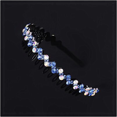Estilo coreano nueva dentada antideslizante rhinestone diadema moda simple venta caliente onda cristal diadema horquilla tocado