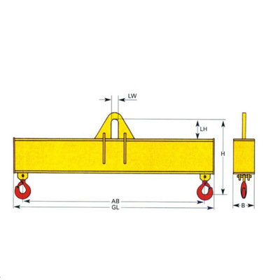 China supply design Lifting Beam Spreader Single and double beam H beam T beam Stator and rotor Beam Manufactor Direct selling