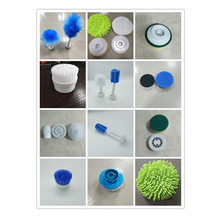 电动旋转拖把刷头配件刷子长柄伸缩杆家务清洁刷头套装抛光打蜡盘