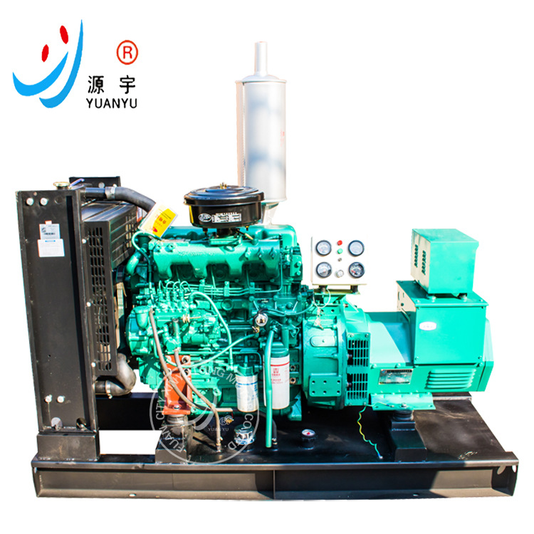 供应广西正品玉柴20KW有刷柴油发电机组小型两缸四缸发动机