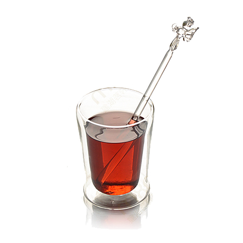 Bendición lindo Ángel de vidrio revolviendo palo boda regalo inauguración longitud opcional