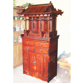 屋檐佛龛（红木酸枝仿宫殿屋顶神楼）立柜式供台宝艺恒河佛柜神龛