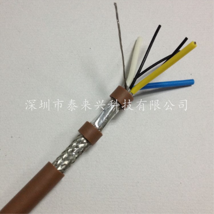 Bus Cable 3芯20AWG  棕色信号电缆 铝箔编织屏蔽线 110Ω