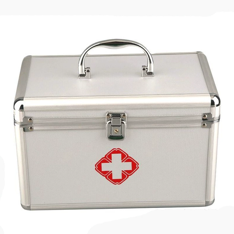 Оптовая продажа алюминиевого сплава бытовая аптечка небольшой ручной ящик для первой помощи коробка для хранения лекарств