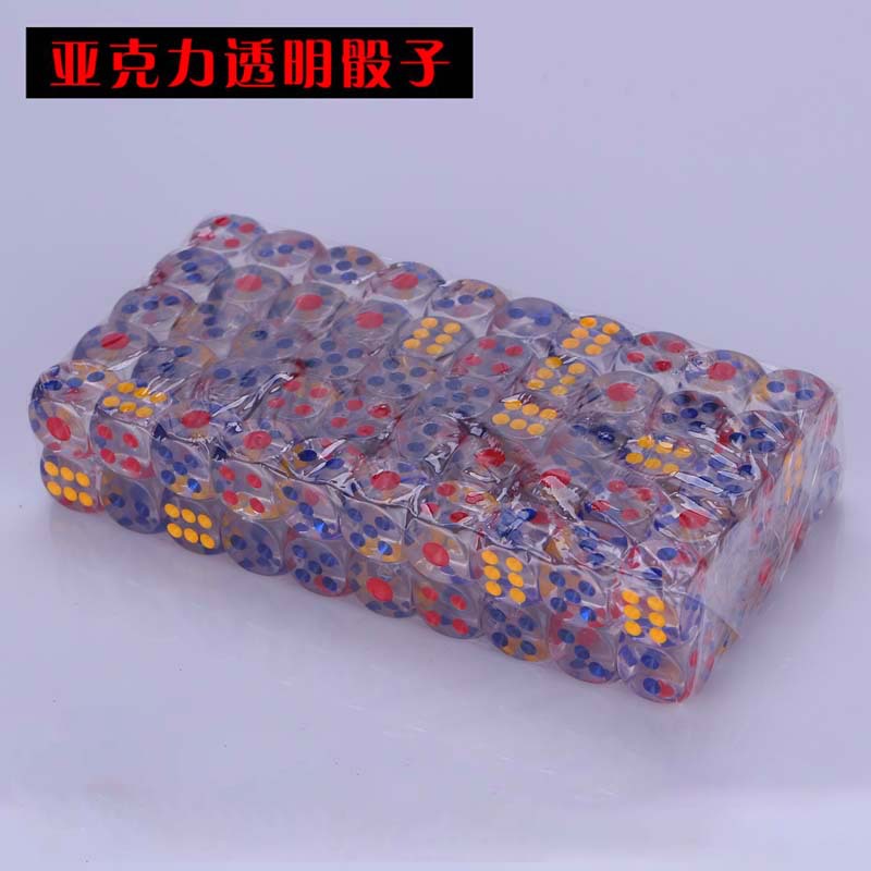 Club nocturno Dados Bar KTV Dados redondeados Dados acrílico transparente digital tamiz al por mayor