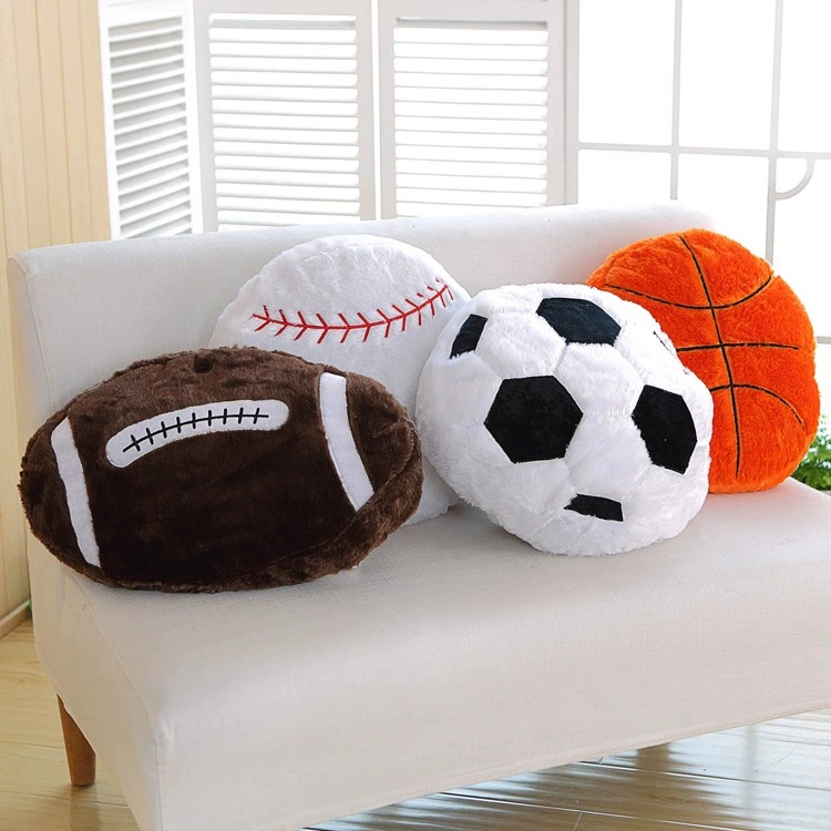 Football spherical winter velvet pillow for friend, Birthday gift, wholesale