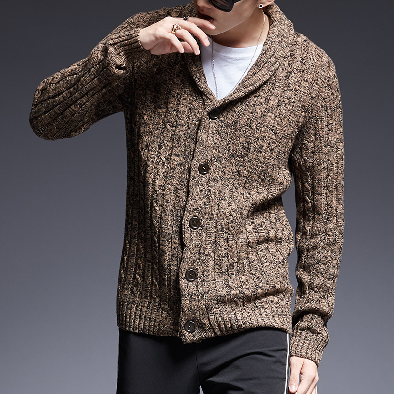 Men's New Knitted Cardigan Men's Thickeneded V-Neck Button Sweater Men's Jacket Cross-Border Casual Autumn and Winter Men's Sweater Men's New Knitted Cardigan Men's Thickeneded V-Neck Button Sweater Men's Jacket Cross-Border Casual Autumn and Winter Men's Sweater