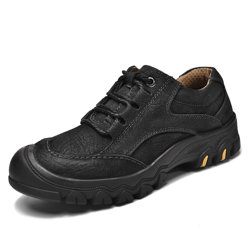 Men's Waterproof Hiking Shoes Non-slip Cowhide Outdoor Trainers_voghion.com