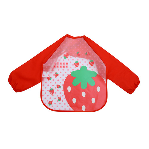 Baby eating smock, spring and autumn thin bib for boys and girls, waterproof baby reverse dressing, children's eva painting clothes