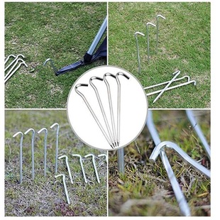 Outdoor camping canopy tent ground nail grass pointed question mark semicircle arc iron tent ground nail