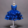 Evening dress sleevless, European style, tutu skirt