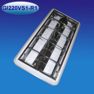 2x18W round corner T8 ceiling grille lamp plate 600x300 surface mounted fluorescent lamp T8 lamp plate with rectifier