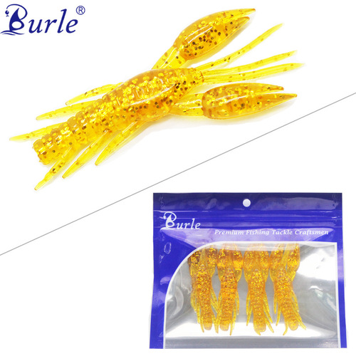 7.5cm/5.5g Hammer Crayfish Soft Bait Curly Tail Shrimp Fishy Fishing Gear Fish Bait Bionic False Bait Shrimp Lure Bait