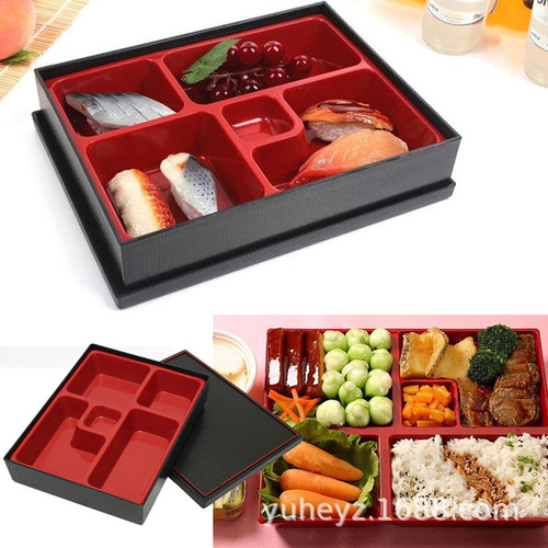 Room temperature five-compartment Japanese lunch box restaurant lunch box set meal box fast food box sushi box