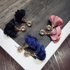 Fashionable earrings, cloth, Korean style, bright catchy style, flowered