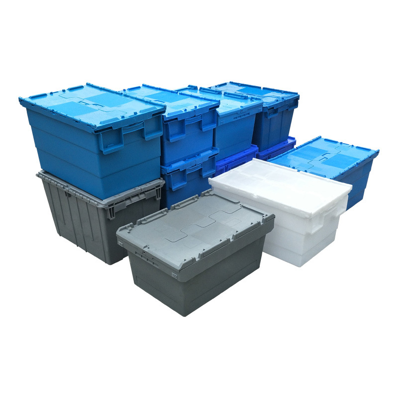 加厚医药配送箱 超市冷链箱 斜插式物流箱 汽配运输箱 连盖箱