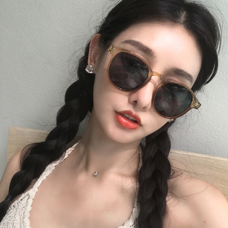 ins sunglasses Korean fashion 2023 new vintage sunglasses soft sister Brown net red Street Sunglasses Wholesale