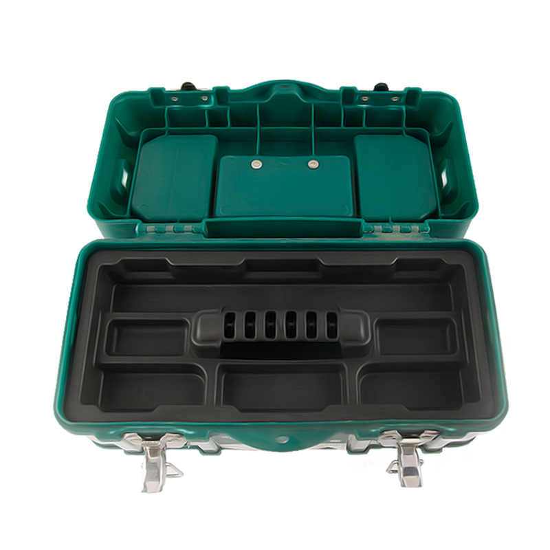Fabricante de producción y ventas de acero inoxidable portátil Caja de Herramientas plástico hierro plástico coche caja de herramientas herramienta Jiutong