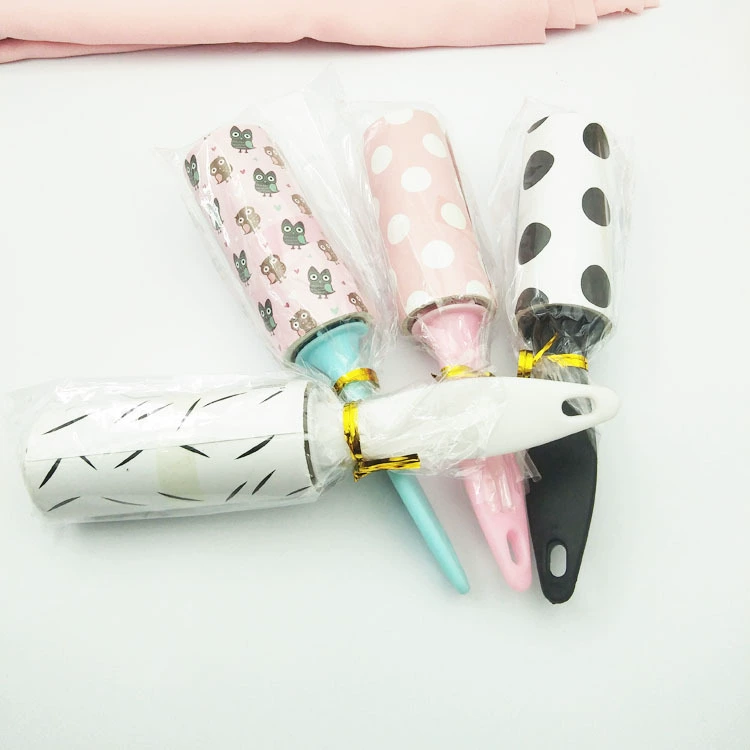 Mini Tear-Off Lint Roller, 30 Sheets, Portable Clothes Hair & Dust Remover, Assorted Patterns