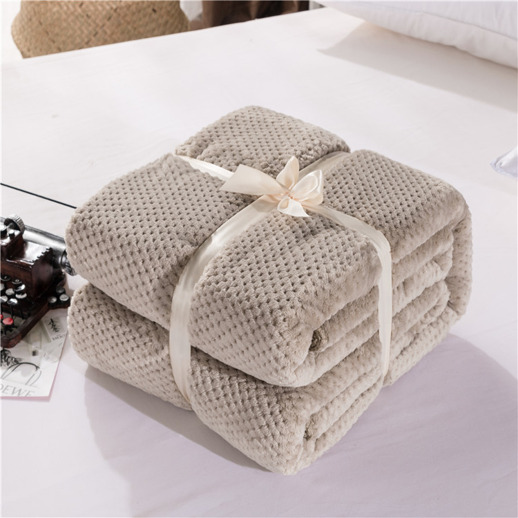Coral winter solid color flannel duvet