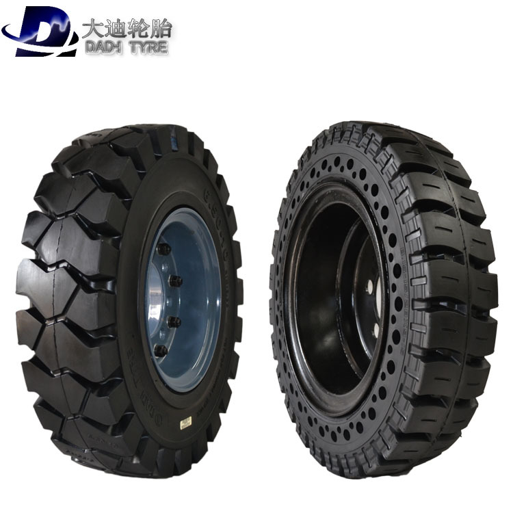 环保减震实心轮胎28x9-15 650-10耐磨王轮胎配套合力杭州龙工林德