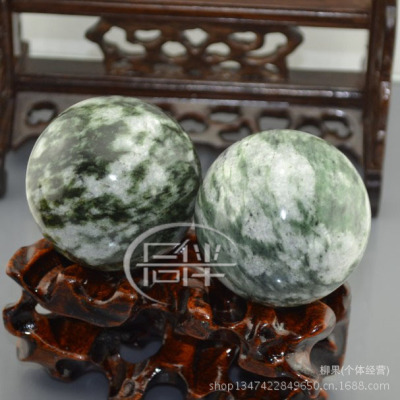 natural Lushan Greenstone Handball Manufactor wholesale Lushan jade the elderly Healthcare massage Jade article Arts and Crafts Body ball