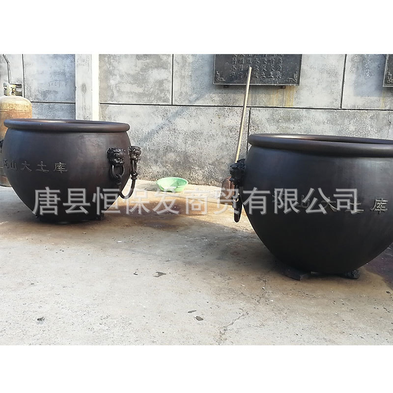 铜雕铸铜花盆鱼缸户外室内摆件铸铜虎头缸北京故宫铜缸一体铸造