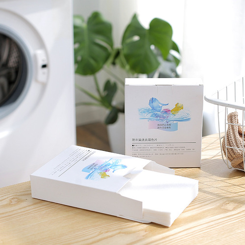 Home Color Remover Laundry Anti-Stain Absorbent Color Absorbing Paper Antibacterial Anti-Dust Anti-Color Bleeding Laundry Sheet Color Absorbing Sheet Bubble Paper