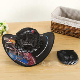 厂家批发便携旅游帽旅行社定制加印LOGO折叠双面帽子可折叠定做