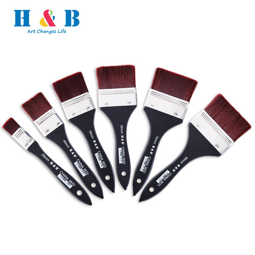 Cross-border hot selling nylon wool board brushes, watercolor acrylic oil paint brushes, hand-painted wall painting brushes, tool brushes