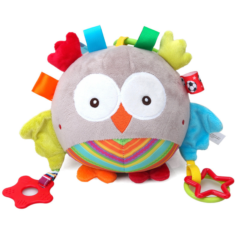Multifuncional cama colgando calmante muñeca cachorro conejo colorido jingle muñeca con papel de timbre bebé juguete Fuente de la fábrica