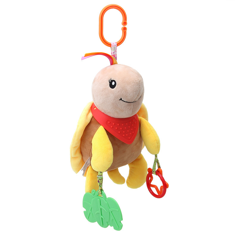 Multifuncional cama colgando calmante muñeca cachorro conejo colorido jingle muñeca con papel de timbre bebé juguete Fuente de la fábrica