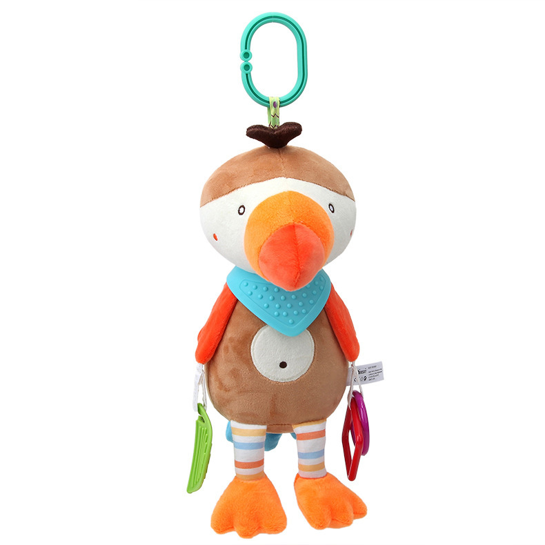 Multifuncional cama colgando calmante muñeca cachorro conejo colorido jingle muñeca con papel de timbre bebé juguete Fuente de la fábrica