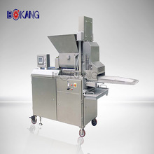 全自动汉堡肉饼成型机、大型、成型上浆裹糠生产线高效生产