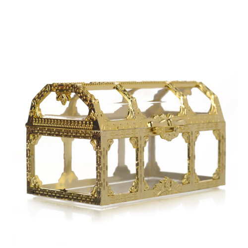 European style hollow golden candy box treasure box shape wedding candy box creative candy box silver wedding supplies wholesale