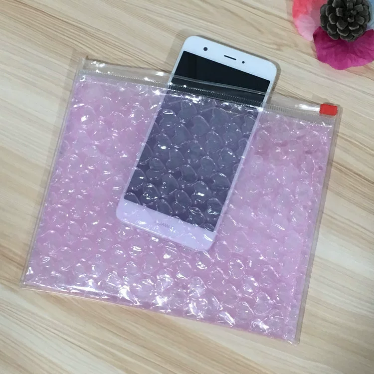 Индивидуальный ПВХ пузырчатый пакет на молнии, прозрачный ударопрочный и устойчивый к давлению пузырчатый пакет, с возможностью печати логотипа в различных цветах.