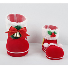圣诞节装饰用品礼品道具 卡通立体糖果礼物苹果袋圣诞靴圣诞袜