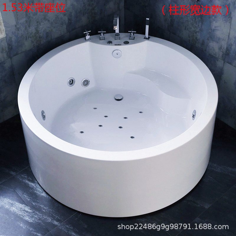 Hotel de Guangdong spa spa acrílico independiente doble surf masaje redondo rojo bañera de calentamiento