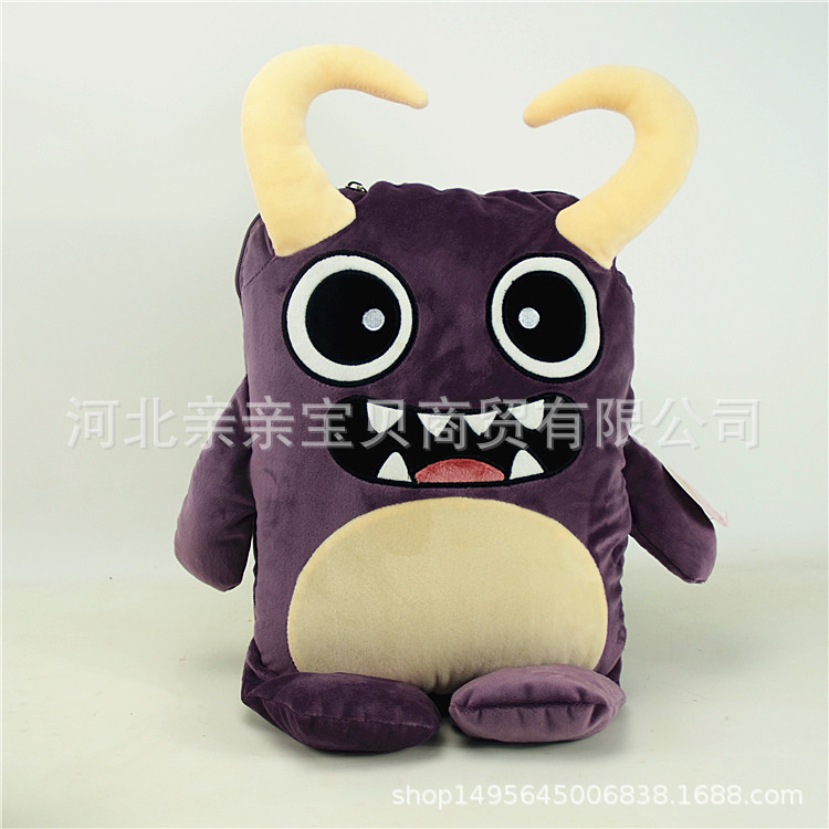 Animal de dibujos animados almohada edredón de doble uso aire acondicionado edredón siesta manta multifuncional coche viaje almohada plegable edredón al por mayor