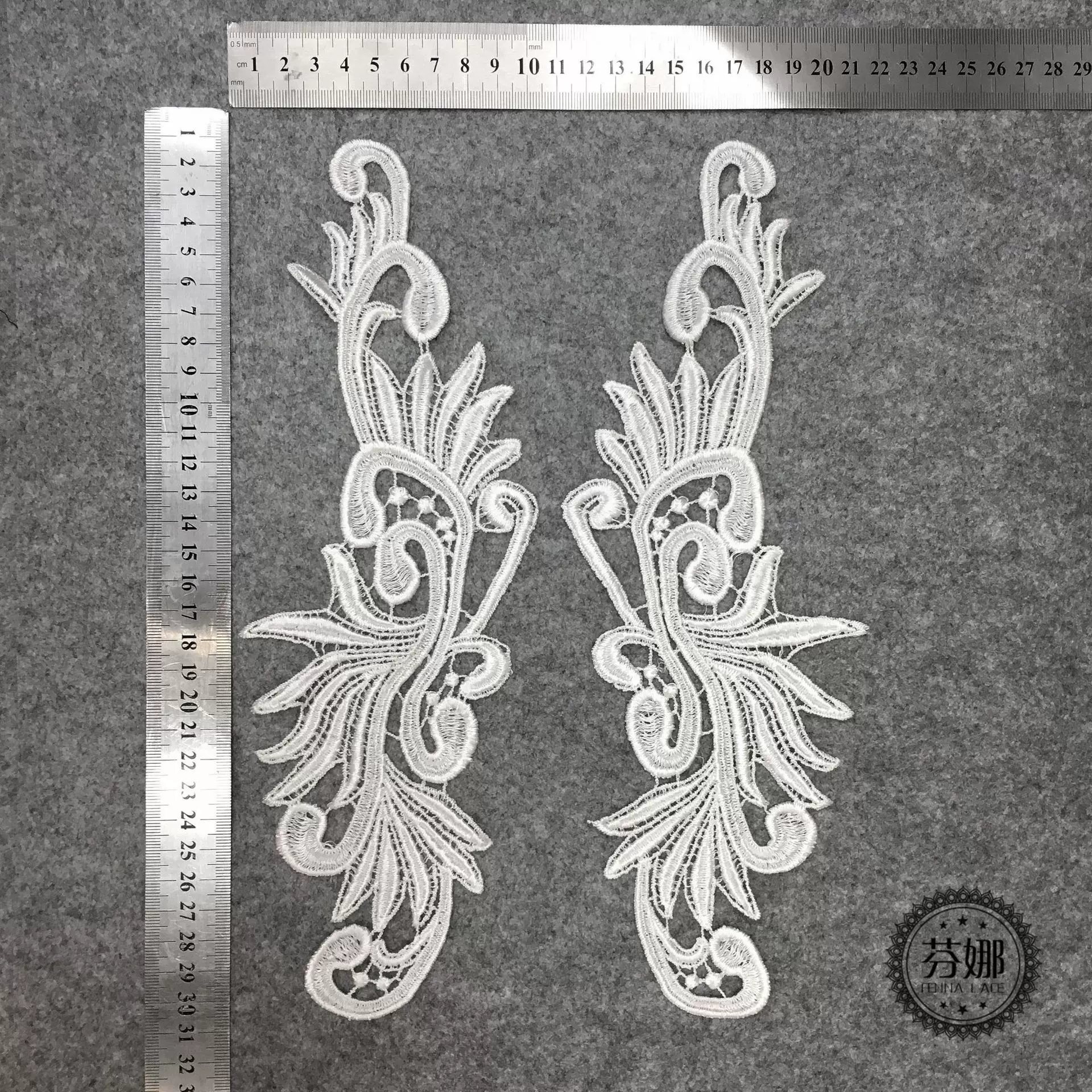 水溶花边 辅料 花边厂家 水溶刺绣涤纶丝对花花边 白色花边